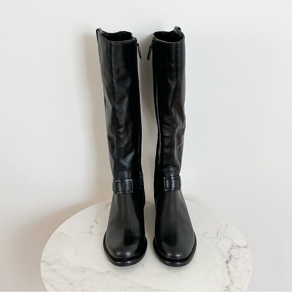 Tory Burch NEW Colton Leather Riding Boots Galleon Leather Black Size 6.5 - Picture 5 of 10